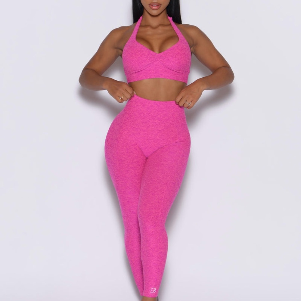 Pink Halter Neck Activewear Set